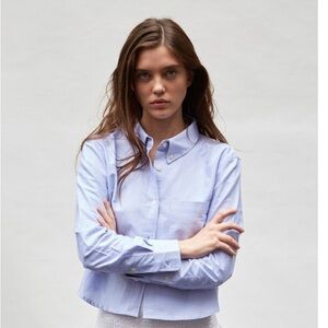 Thakoon Sky Blue Button-Up Blouse
